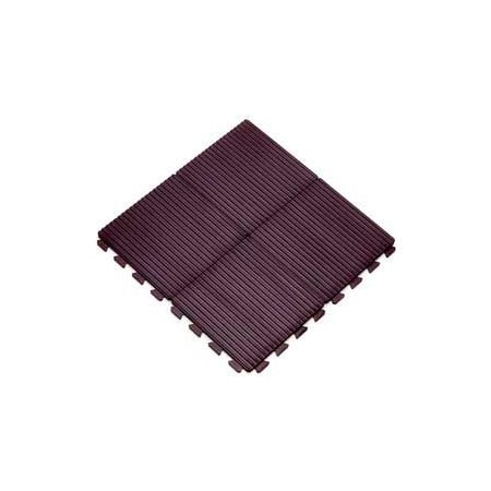 Pawling Hi-Rib Modular Tile, 12"L X 12"W, 1/2" H, Black EM-205